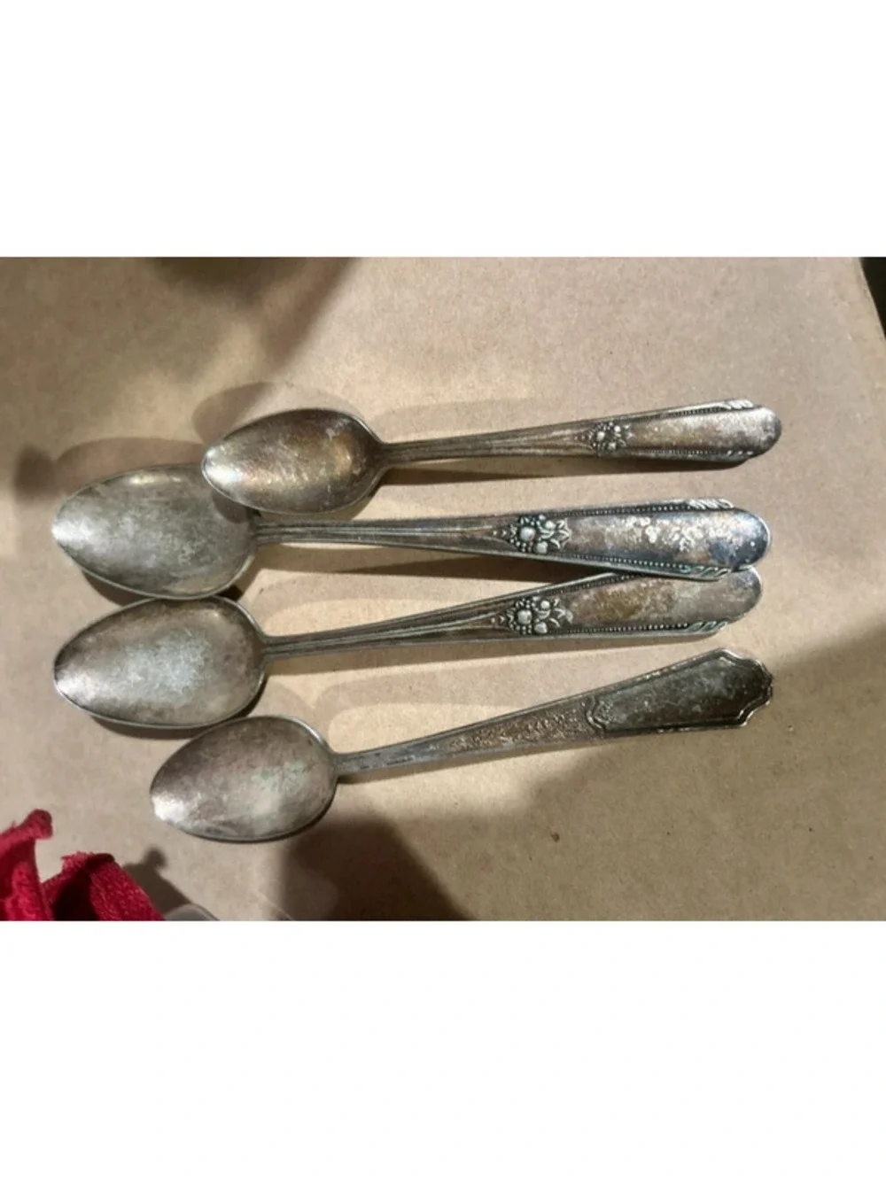 WH Rogers Spoons vintage silver plated